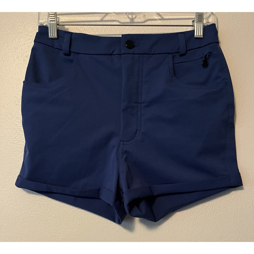 Lululemon Get It On Shorts Women’s Size 8 Stretch Casual Cuffed Hem Blue W7A60S